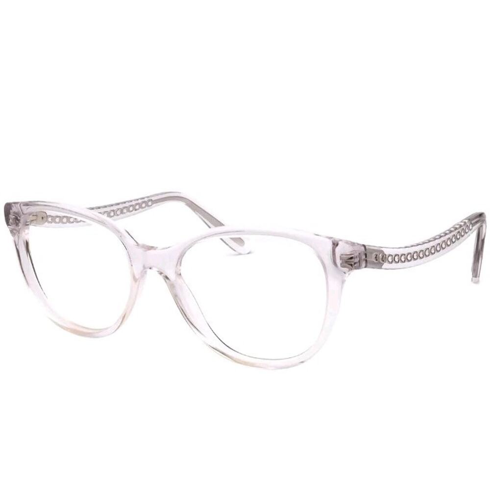 Coach Clear Eyeglasses HC 6177 5111 Crystal Rounded Cat Eye Frame 52 17 140 - Picture 2 of 15